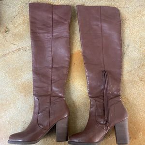 Express knee high brown boots